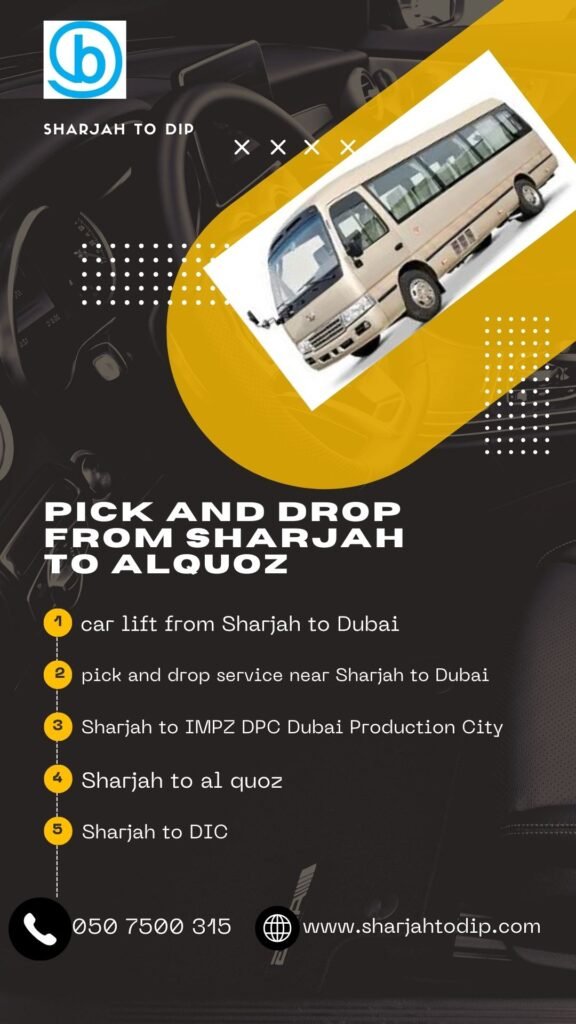 Pick and Drop Service near Sharjah to Dubai